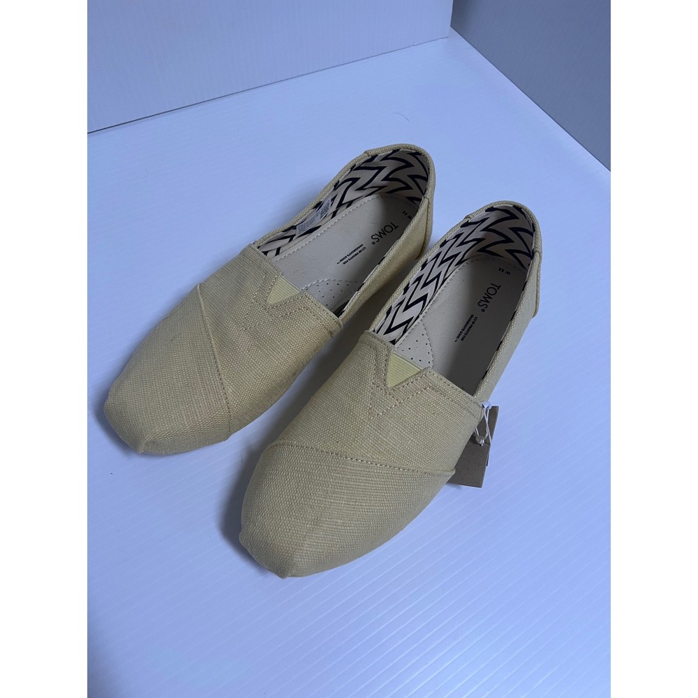TOMS Alpargata Banana Yellow Heritage Canvas Slip On Shoes Womens 11 NEW